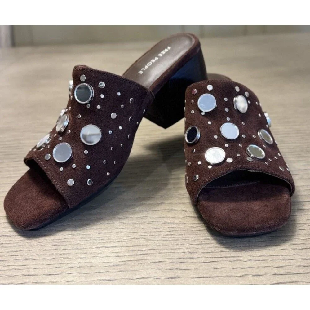 FREE PEOPLE Brown Mirage Mules. Sizes 6, 7 ,8